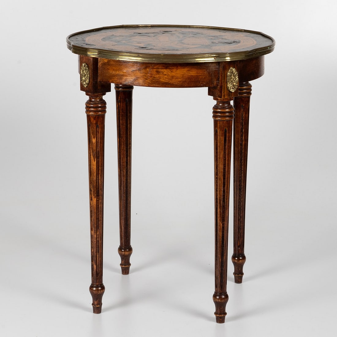 Louis XVI Style Marquetry Side Table (1 of 5)
