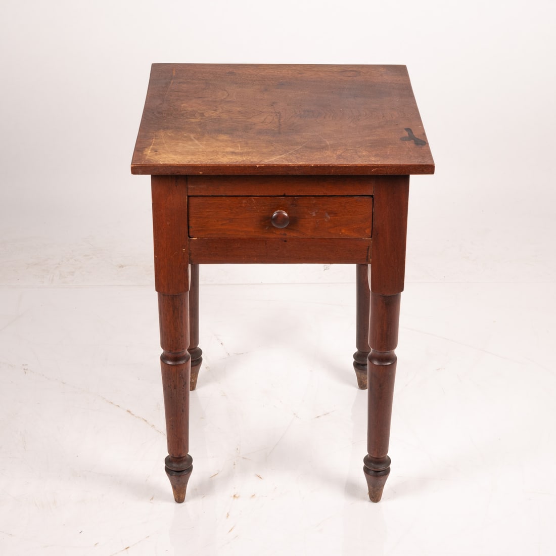 American Sheraton Walnut Single Drawer Work Table (1 of 5)