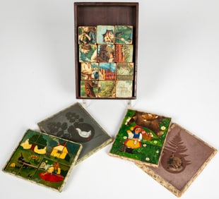 Three Continental Puzzle Block Toys