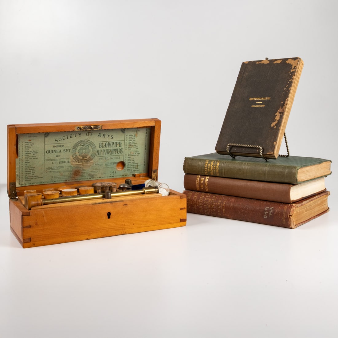 19th Century Blow-Pipe Apparatus and Four Books Pertaining to Blowpipes. (1 of 8)