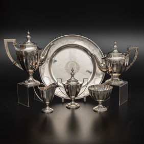 Six Piece Sterling Silver Tea and Coffee Set