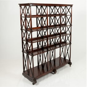 English Mahogany Library Bookcase