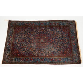 A Kashan Silk and Wool Rug