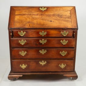 American Chippendale Mahogany Fall Front Desk