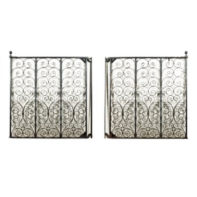 A Pair of Wrought Iron Garden Gates