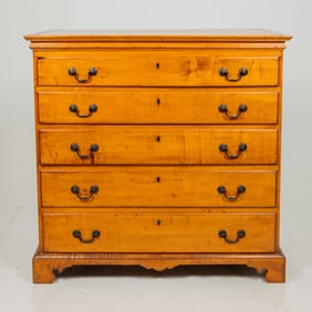 American Maple Chest of Five Drawers