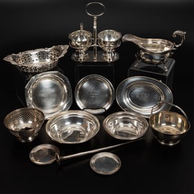 Twelve Sterling Silver Serving Items