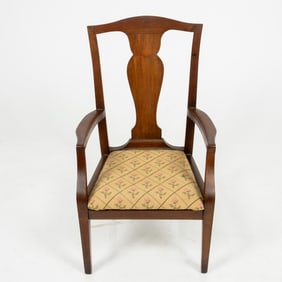 A Diminutive Child's Georgian Mahogany Open Arm Chair