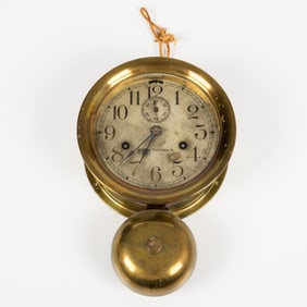 A Seth Thomas Ship's Bell Wall Clock