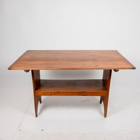 American Oak and Cherry Hutch Table