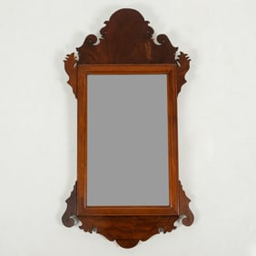 American Chippendale Carved Mahogany  Mirror