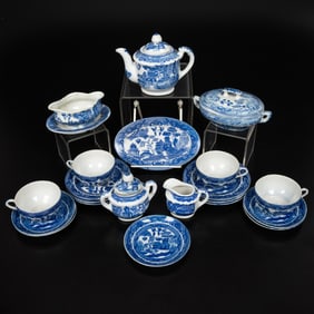 Japanese Blue & White Miniature Tea Service