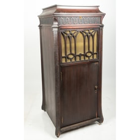 An Edison Disc Phonograph Mahogany Cabinet