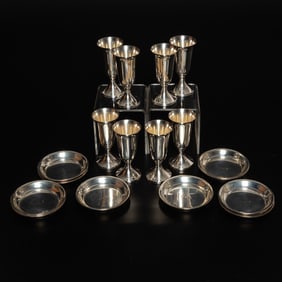 Eight Sterling Silver Cordials