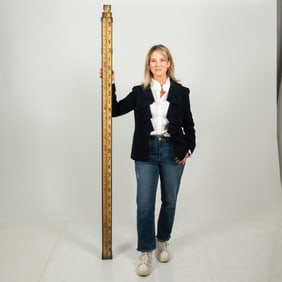 An English 14 ft. Telescoping Surveyors Measure
