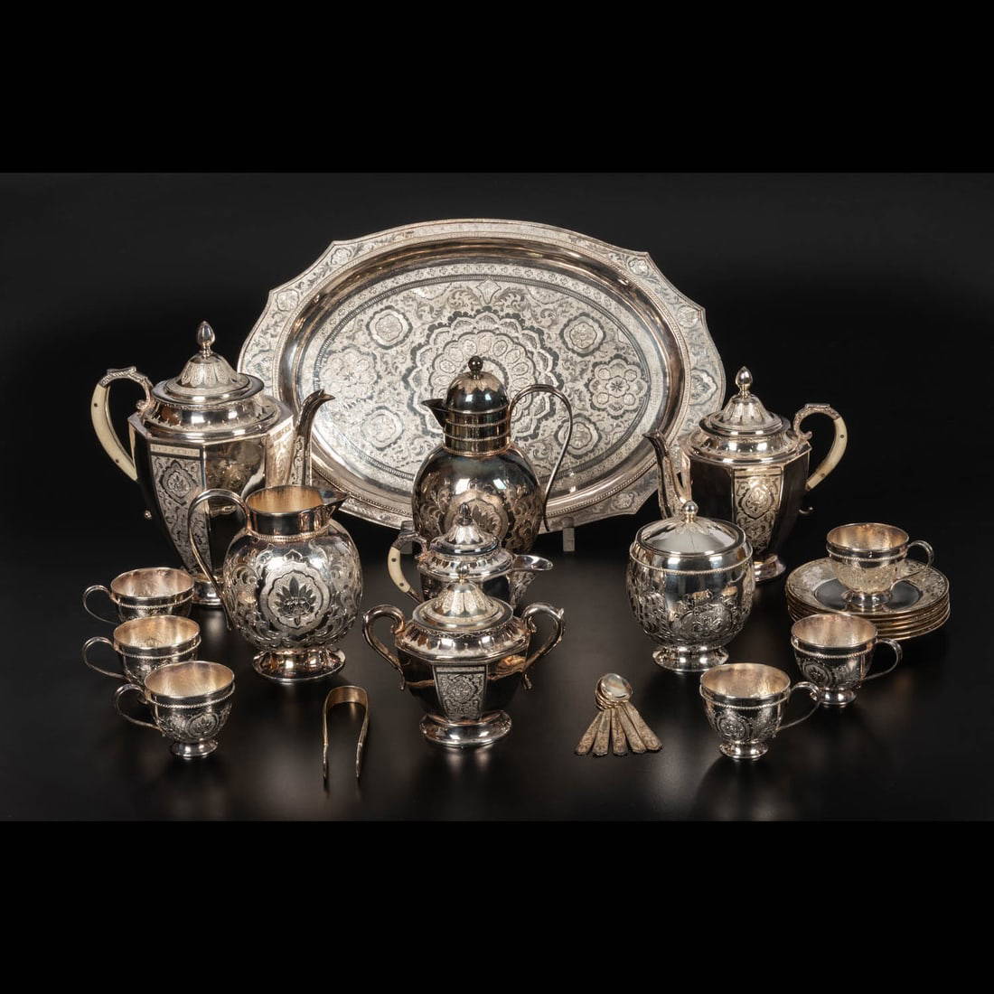 26 Piece Chinese Silver Coffee and Tea