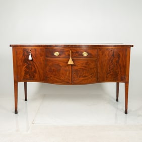 A Baltimore, Maryland Federal Inlaid Mahogany Serpentine Sideboard