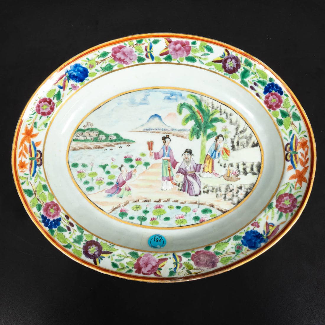 Chinese Export Porcelain Famille Rose Oval Platter