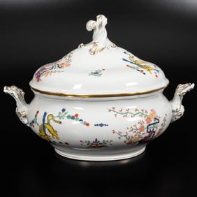 Meissen Porcelain Soup Tureen Asian Decoration