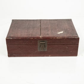 Asian Red Lacquered Trunk