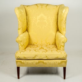 American Chippendale Mahogany Wing Chair