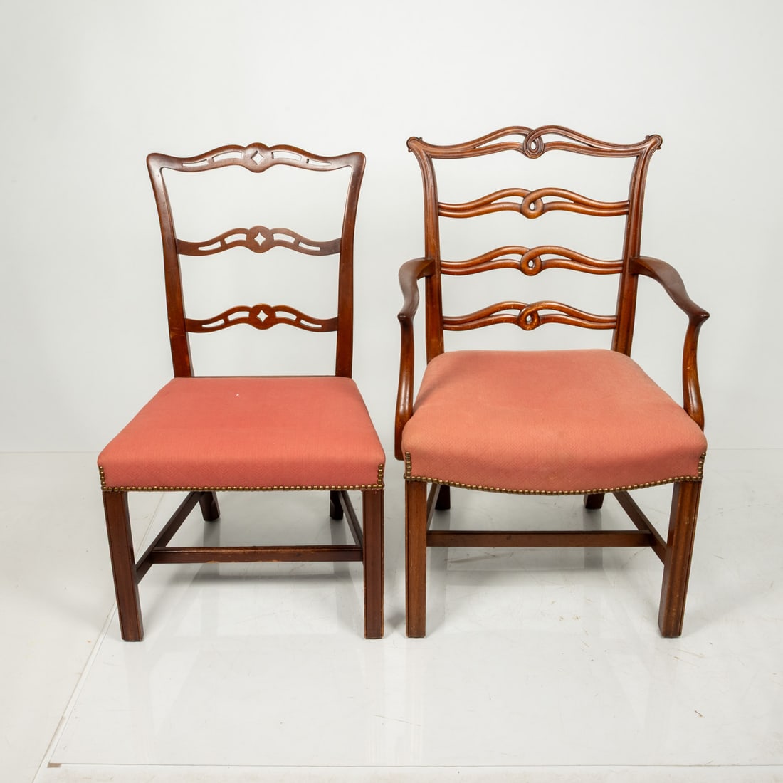 2 Chippendale Style Mahogany Dining Chairs (1 of 4)