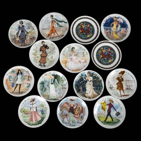 12 D'Arceau Limoges Porcelain Plates
