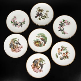 9 Boehm Porcelain Bird Plates