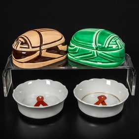 4 Tiffany and Meissen Decorative Objects