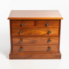 Diminutive Mahogany Jewelry Chest