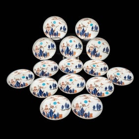 Fifteen Japanese Imari Porcelain Plates