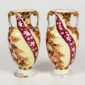 Pair of Royal Vienna Porcelain Vases
