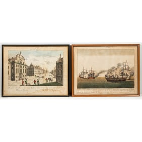 Two Hand Colored Engravings