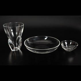 3 Glass Decorative Objects