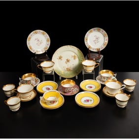 30 Piece Victorian Porcelain Teaware