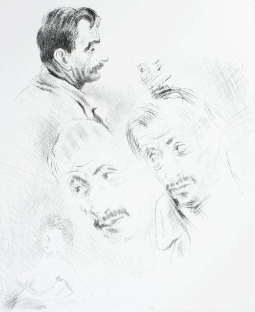 Raphael Soyer (1899-1987) Arshile Gorky, Lithograph,: Raphael Soyer (1899-1987) Arshile Gorky, Lithograph, Signed lower right in pencil and numbered 26/150 lower left. Dimensions: h: 20 x w: 15 in.