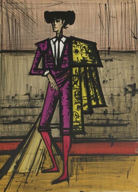 Bernard Buffet (1928-1999) Toreador, ca. 1960's Color l: Bernard Buffet (1928-1999) Toreador, ca. 1960's Color lithograph on paper, Signed lower right. Edition 47/150. Dimensions: h: 26.5 x w: 19 in.