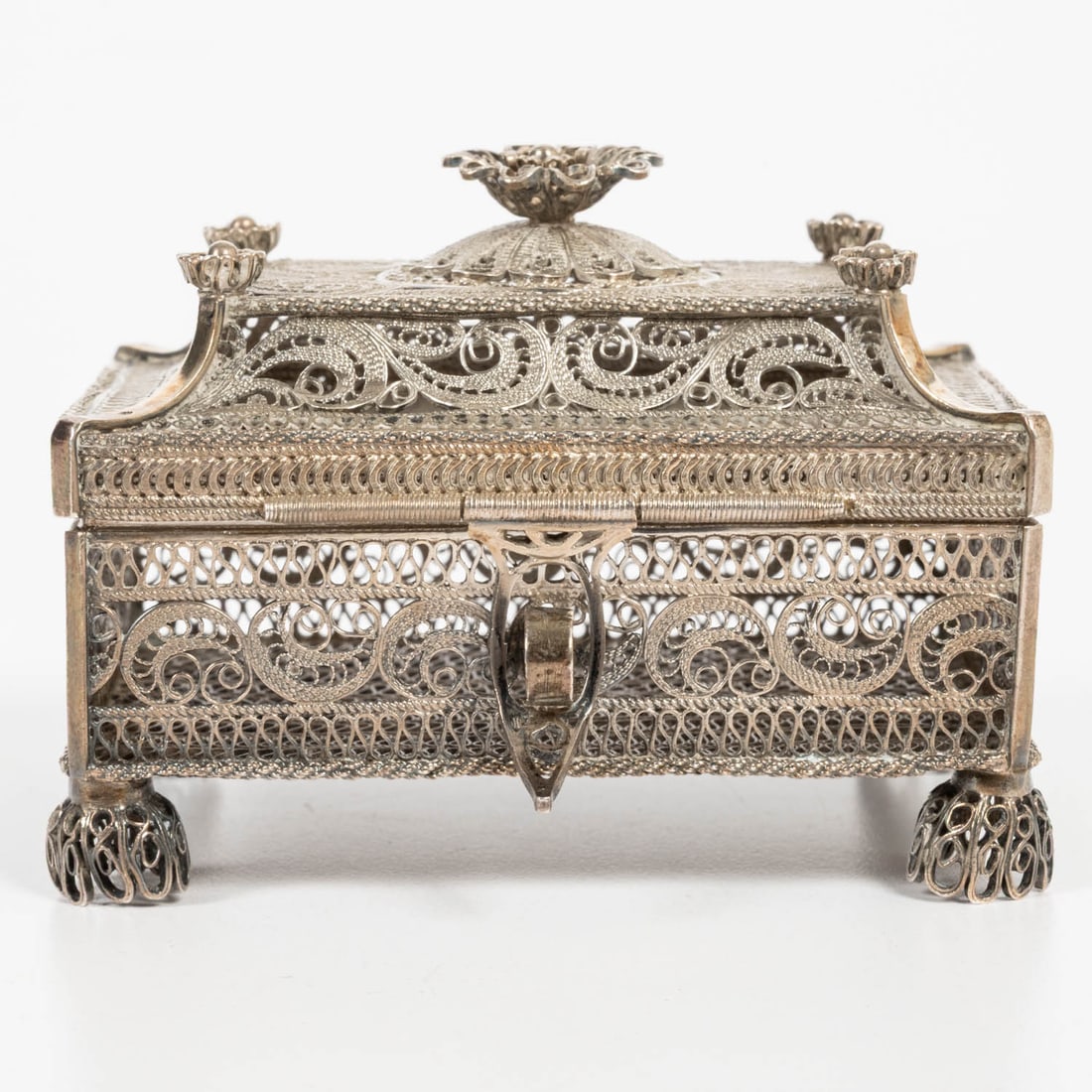 Russian Silver Filigree Box (1 of 6)