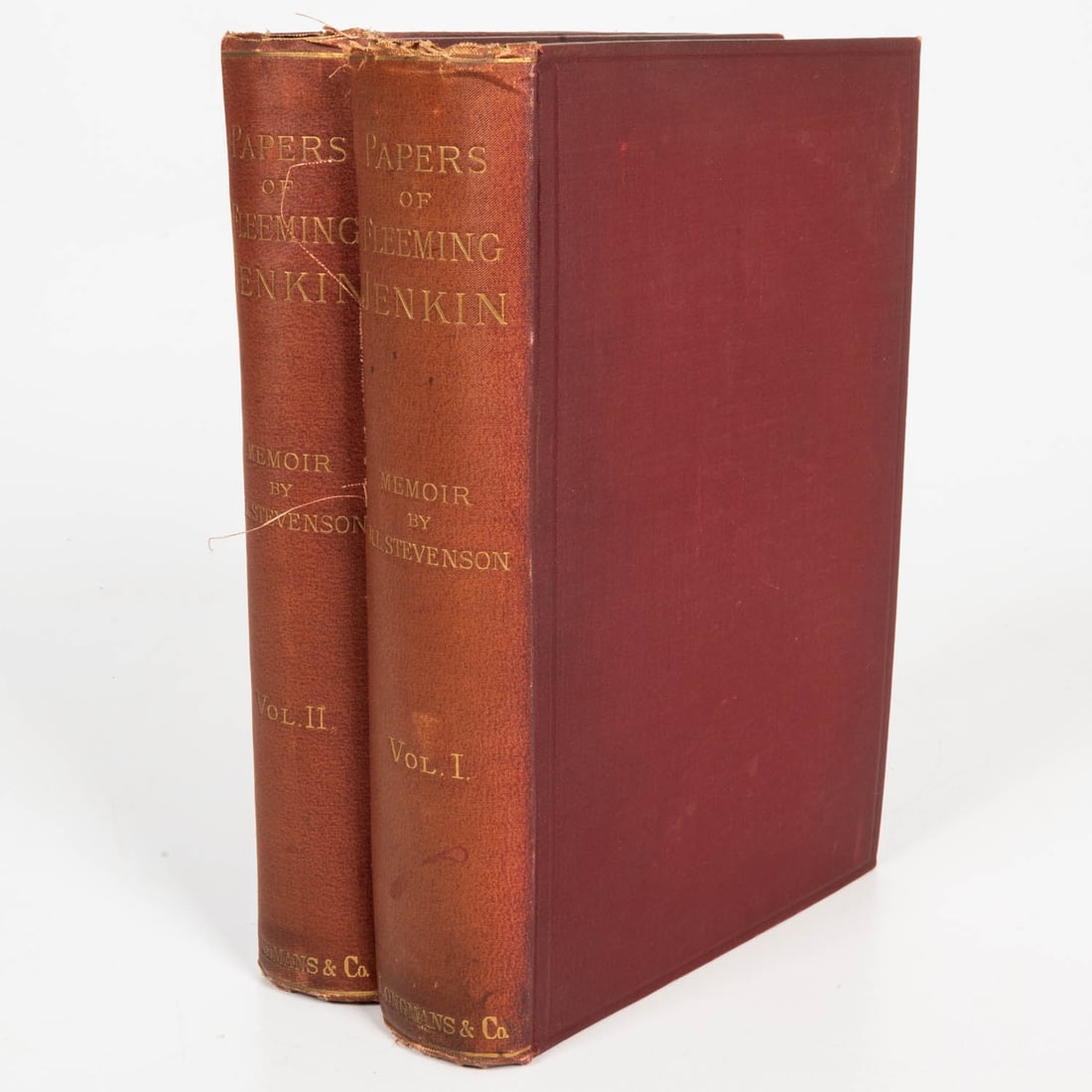 COLVIN, Sidney and EWING, J.A.. Papers by the late Fleeming Jenkin.: COLVIN, Sidney (1845-1927) and EWING, James A. (1855-1935). Papers, Literary, Scientific, &c. by the late Fleeming Jenkin... With a memoir by Robert Louis Stevenson. Publisher: Longmans, Green, and