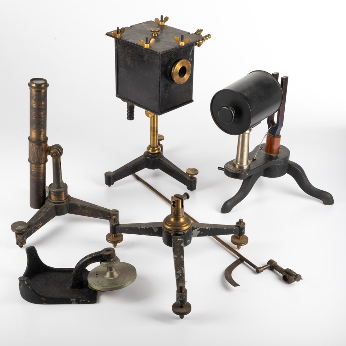 Group of Cast Iron & Brass Scientific Apparatus (1 of 10)