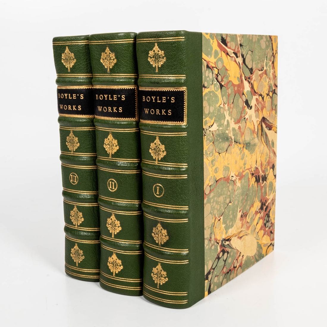 SHAW, Peter. The Philosophical Works of the Honorable Robert Boyle, Esq.: SHAW, Peter (1694-1763). The Philosophical Works of the Honorable Robert Boyle, Esq. Publisher: Printed for W. and J. Innys, J. Osborn, and T. Longman, London. MDCCXV [1725]. First edition. 3 Vols.,