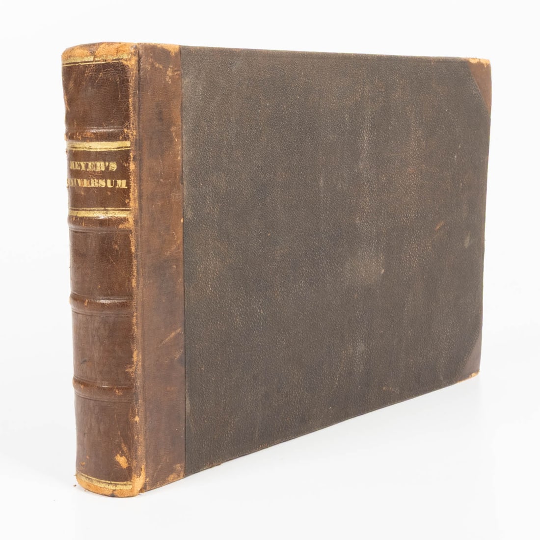 DANA, Charles. Meyer's Universum.: DANA, Charles (1819-1897). Meyer's Universum, or Views of the most remarkable places and objects of all countries... Publisher: Herrmann Meyer, New York. 1852. Half bound with black cloth. Raised