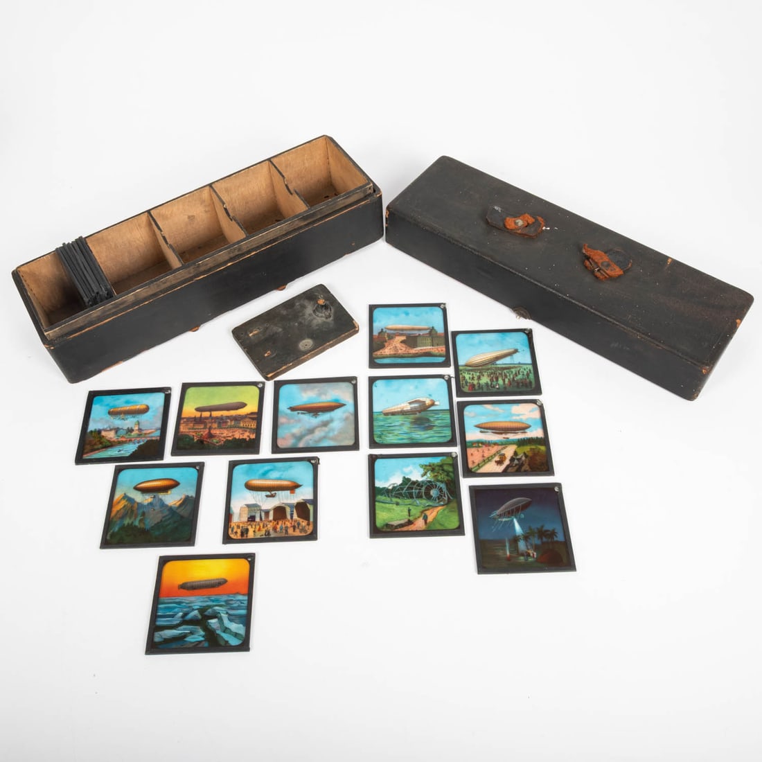 19 Hot Air Balloon Magic Lantern Slides (1 of 3)