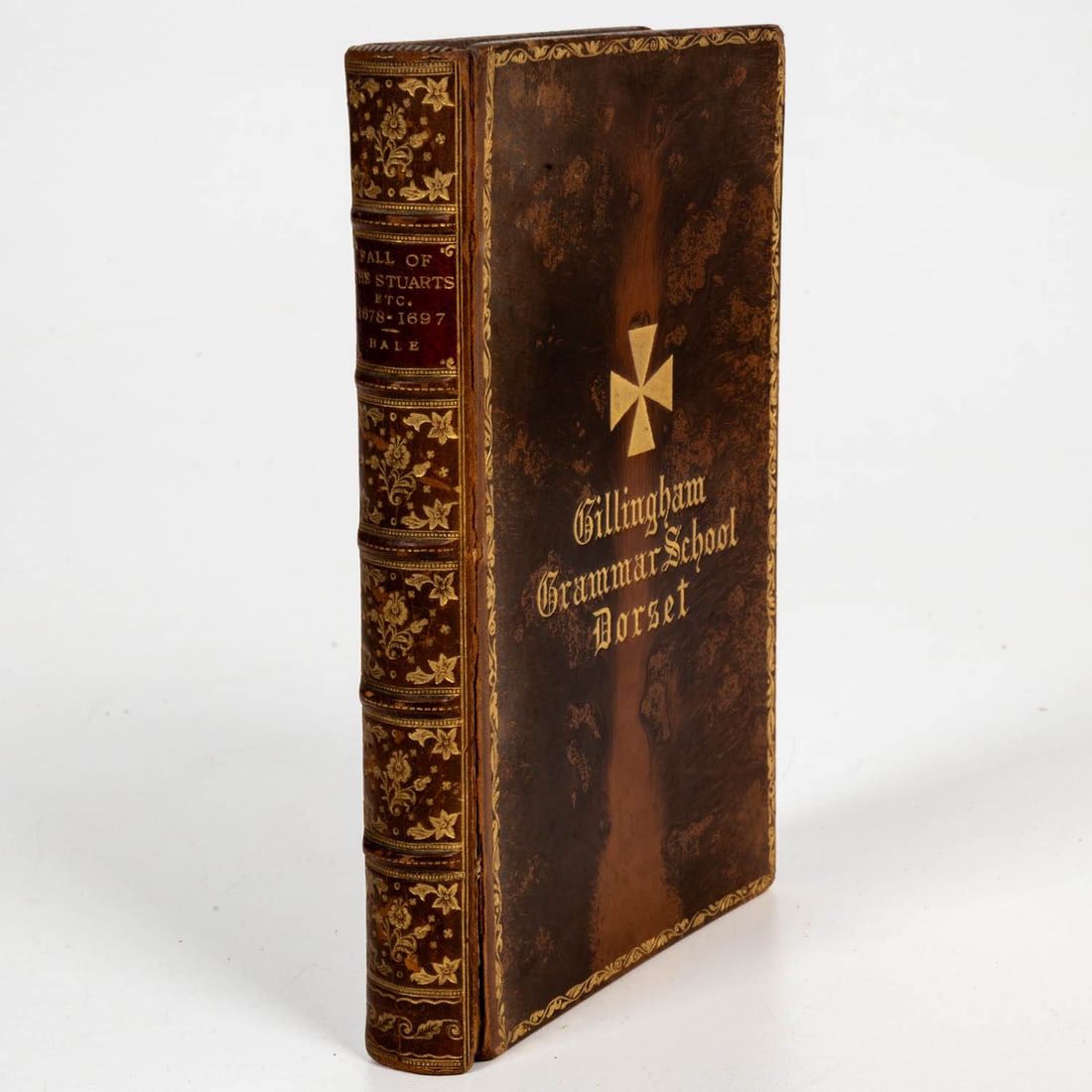 HALE, E. The Fall of the Stuarts and Western Europe.: HALE, E. (1822-1909). The Fall of the Stuarts and Western Europe from 1678 to 1697. Publisher: Longmans, Green, and Co., London. 1898. 8th edition. Full marbled Moroccan leather. Righly gilt spine