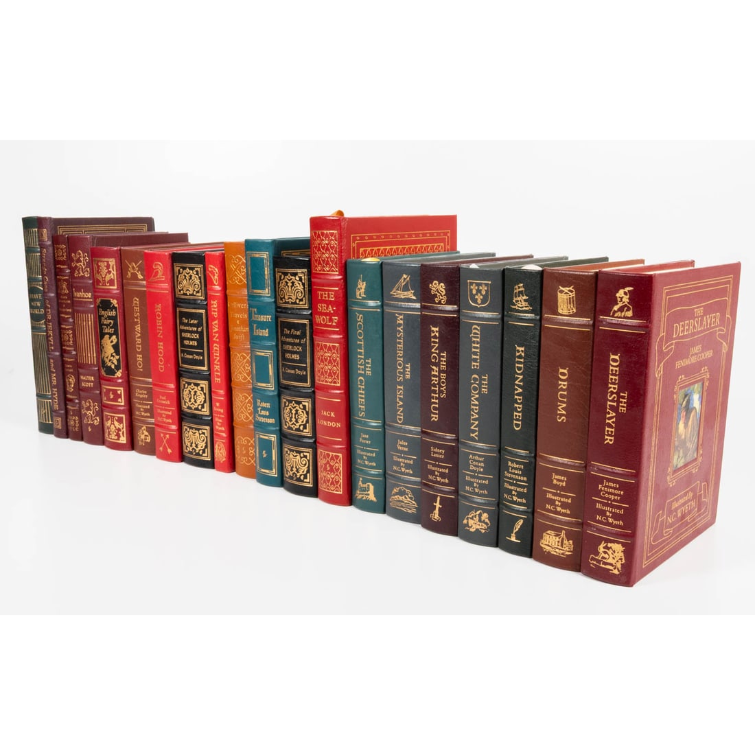 Set of British and Irish young adult and children's books.: Set of 20 British and Irish young adult and children's books, including books illustrated by WYETH, N.C. (1882-1945). Publisher: The Easton Press, Norwalk. 1976-1998. Collector's Edition. 8vo. Full le