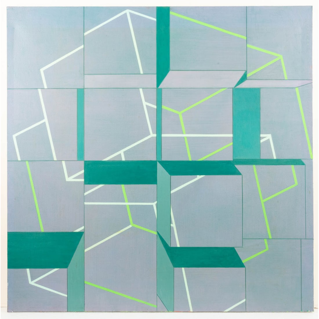 James Massena March (American, 1953 - 2021),: James Massena March (American, 1953 - 2021), Untitled, Acrylic on canvas, Unsigned H: 38 W: 38 D: 1 1/4 in.