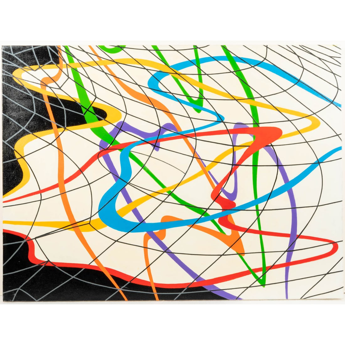 James Massena March (American, 1953 - 2021): James Massena March (American, 1953 - 2021) Untitled, Acrylic on canvas, Unsigned. H: 30 W: 40 1/8 D: 1 5/8 in.