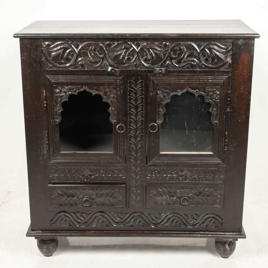 Moroccan Style Carved Hardwood Cabinet (1 of 4)