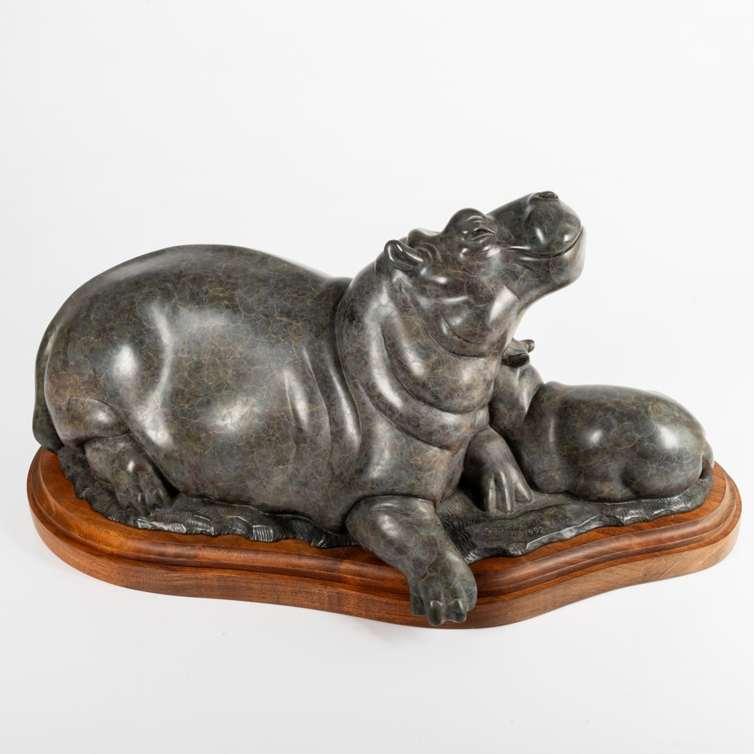 Gerald Balciar (American, b. 1942): Gerald Balciar (American, b. 1942) Abundant Joy, Bronze, Inscribed, numbered and dated, G. BALCIAR ? 1992, 7/45 in the bronze. Mounted to wood base. H: 12 1/2 W: 25 D: 12 1/2 in.