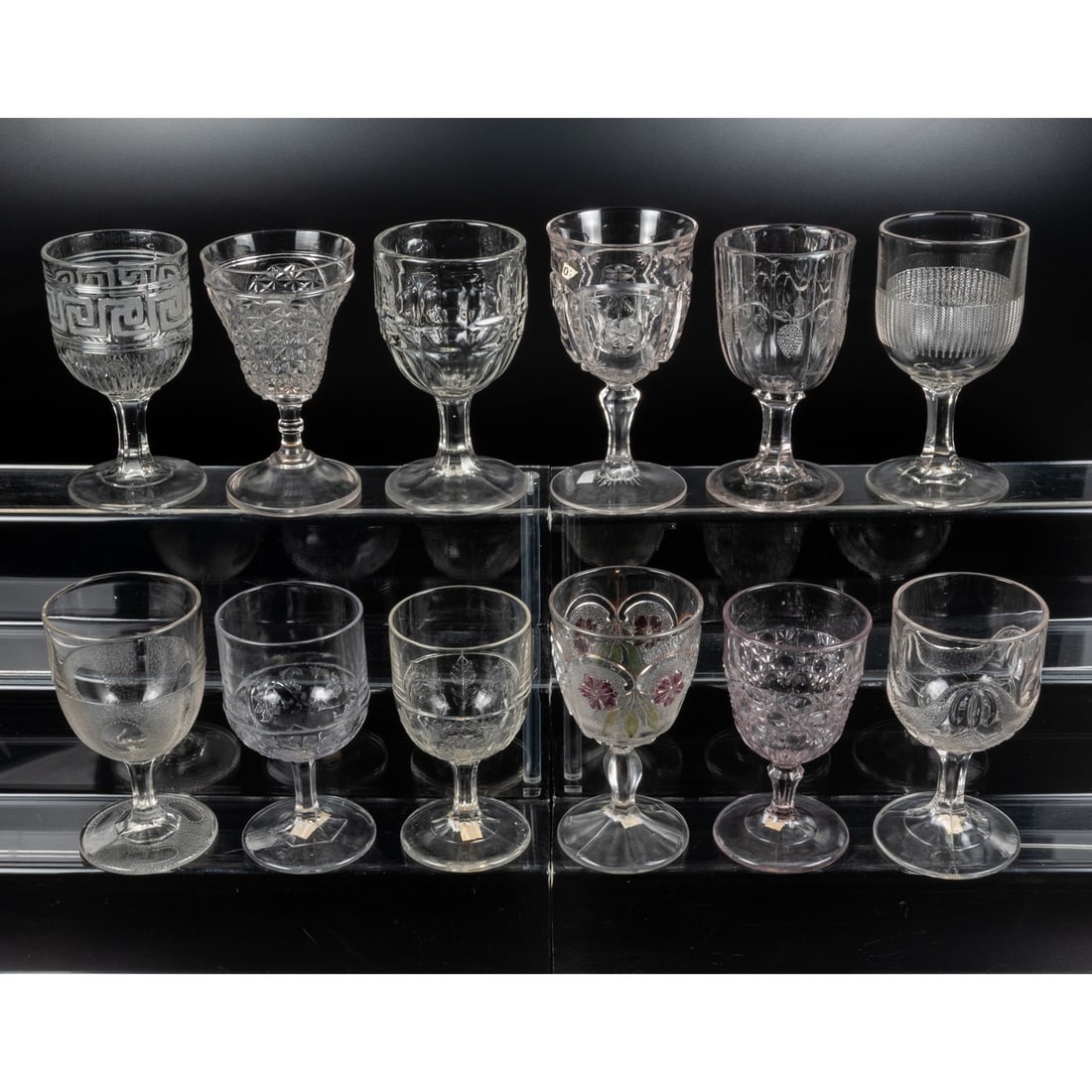 12 EAPG Pressed Glass Goblets (1 of 1)